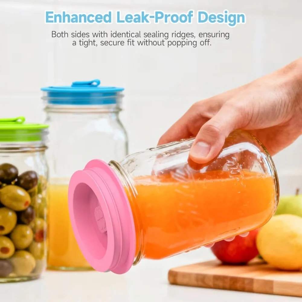 Mason Jar Cover Lid & Plug for Regular & Wide Mouth (Straw & Glass Not Included)